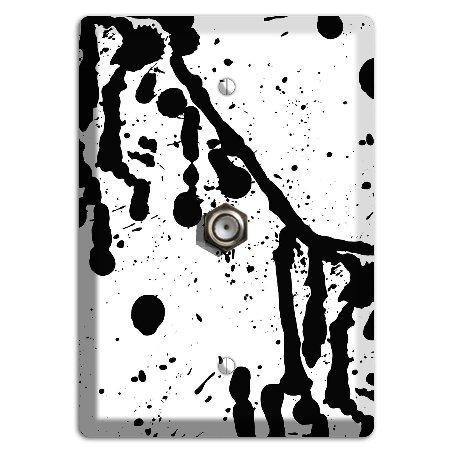 Ink Drips 10 Cable Wallplate