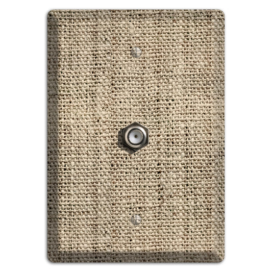 Hillary Burlap Cable Wallplate