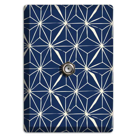 Navy Geometric Tile Cable Wallplate