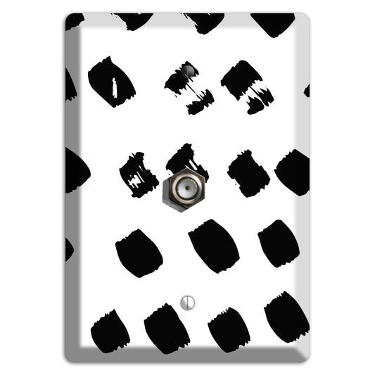 Ink Brushstrokes 4 Cable Wallplate