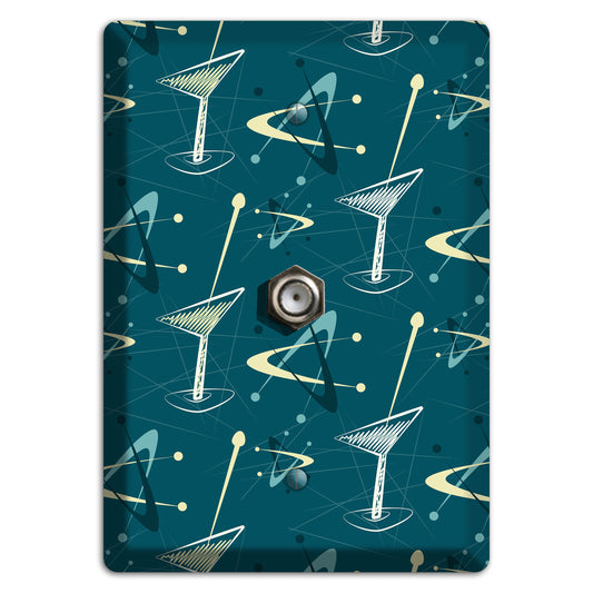 Navy Cocktail Hour Cable Wallplate