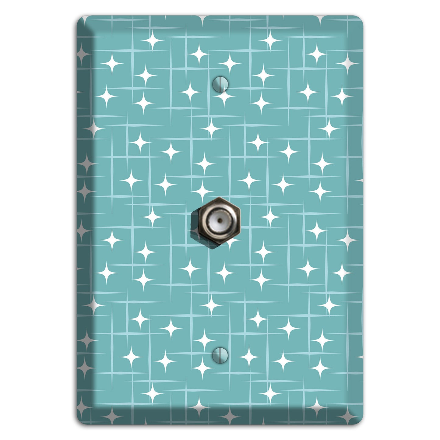 Blue Star Burst Cable Wallplate