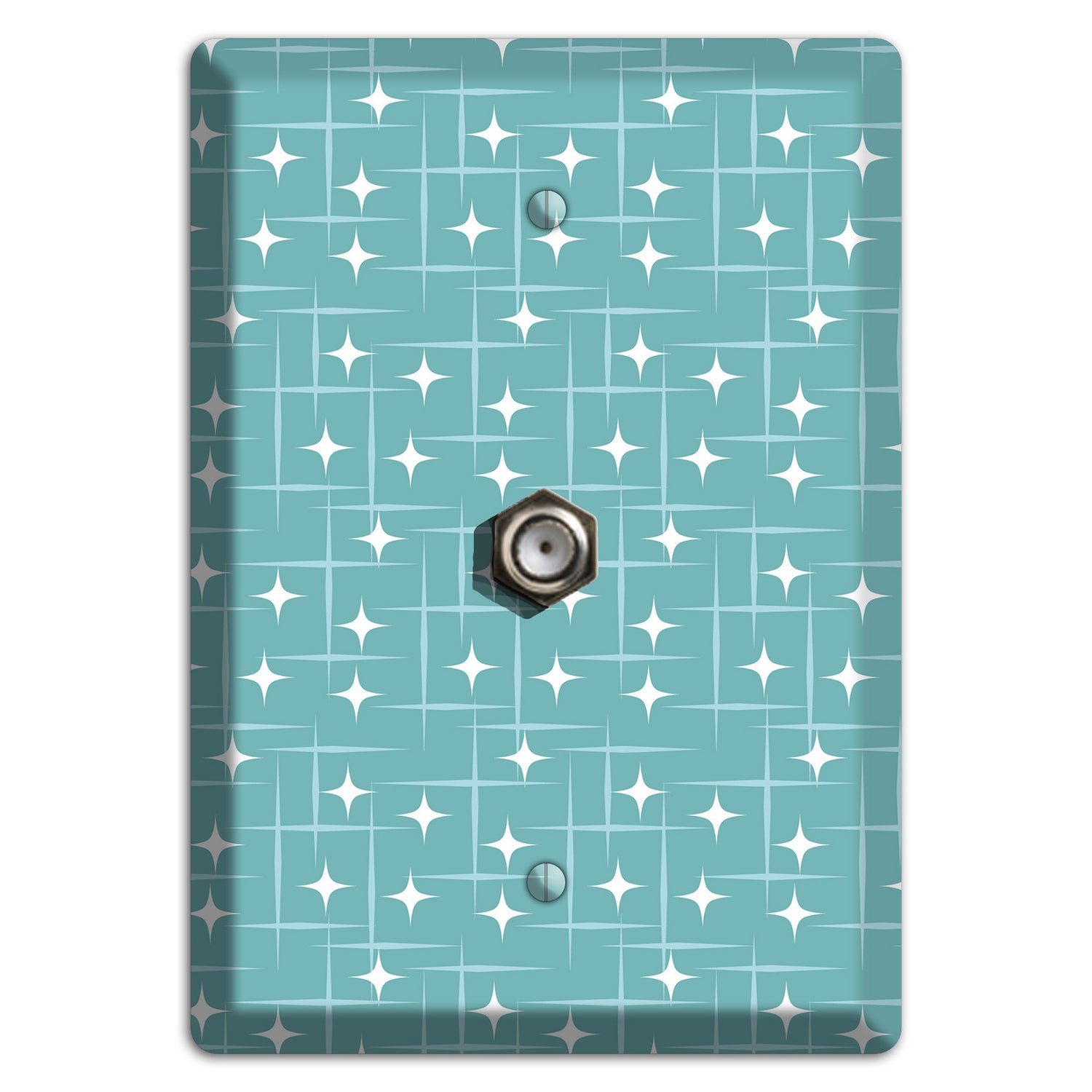 Blue Star Burst Cable Wallplate