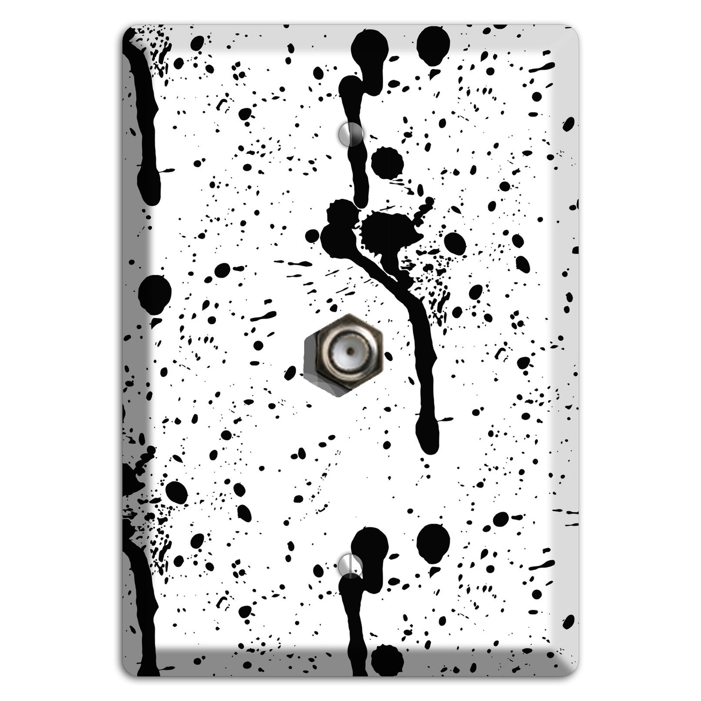 Ink Drips 6 Cable Wallplate