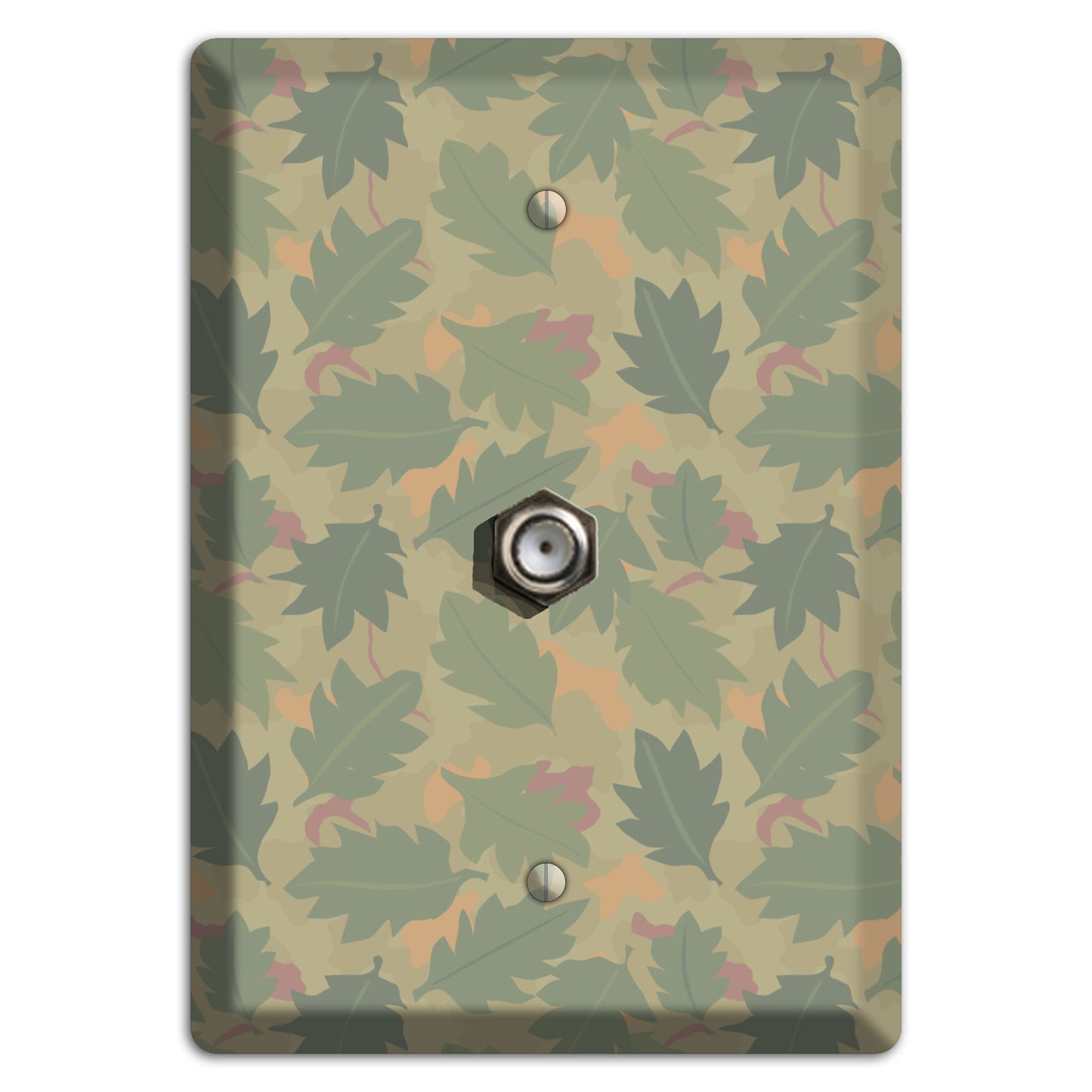 Wine Leaf Camo Cable Wallplate