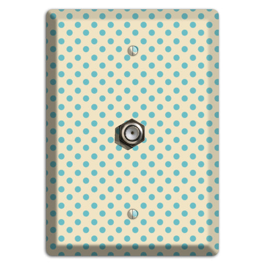 Soft Green Polka Dots Cable Wallplate