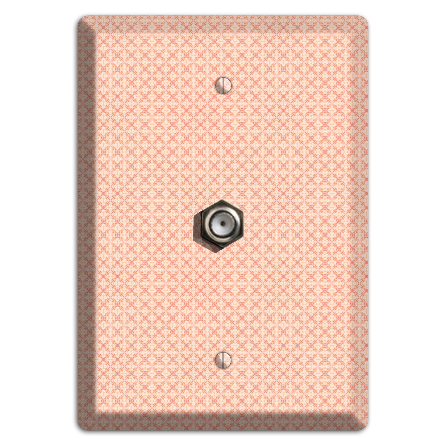 Peach Quatrefoil Cable Wallplate