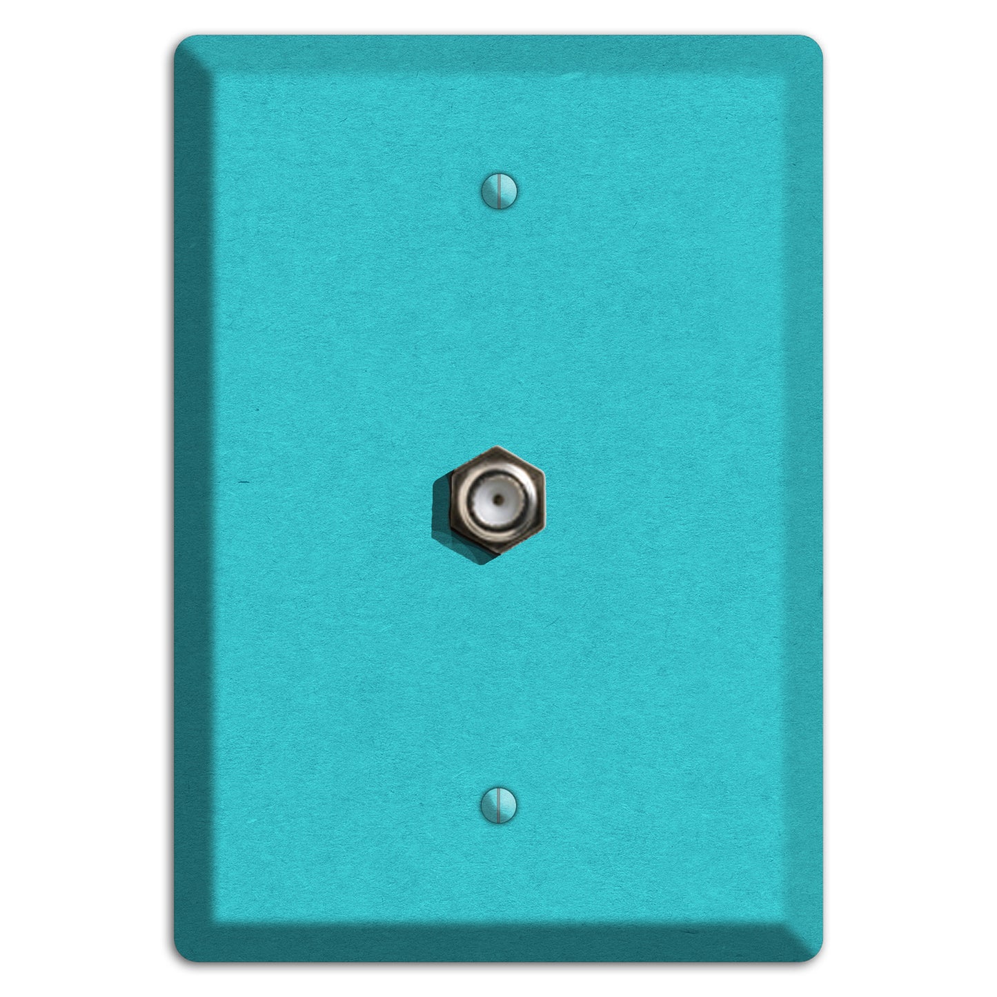 Medium Turquoise Kraft Cable Wallplate