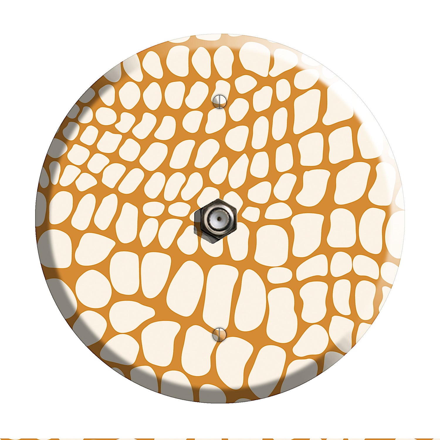 Orange Snakeskin Cable Wallplate