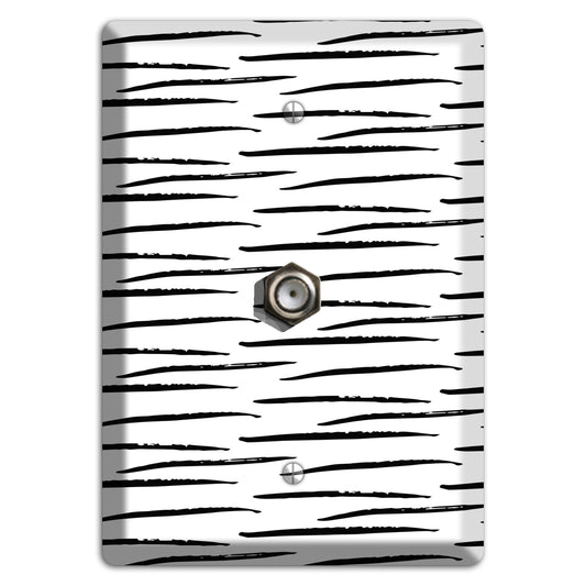 Ink Brushstrokes 9 Cable Wallplate