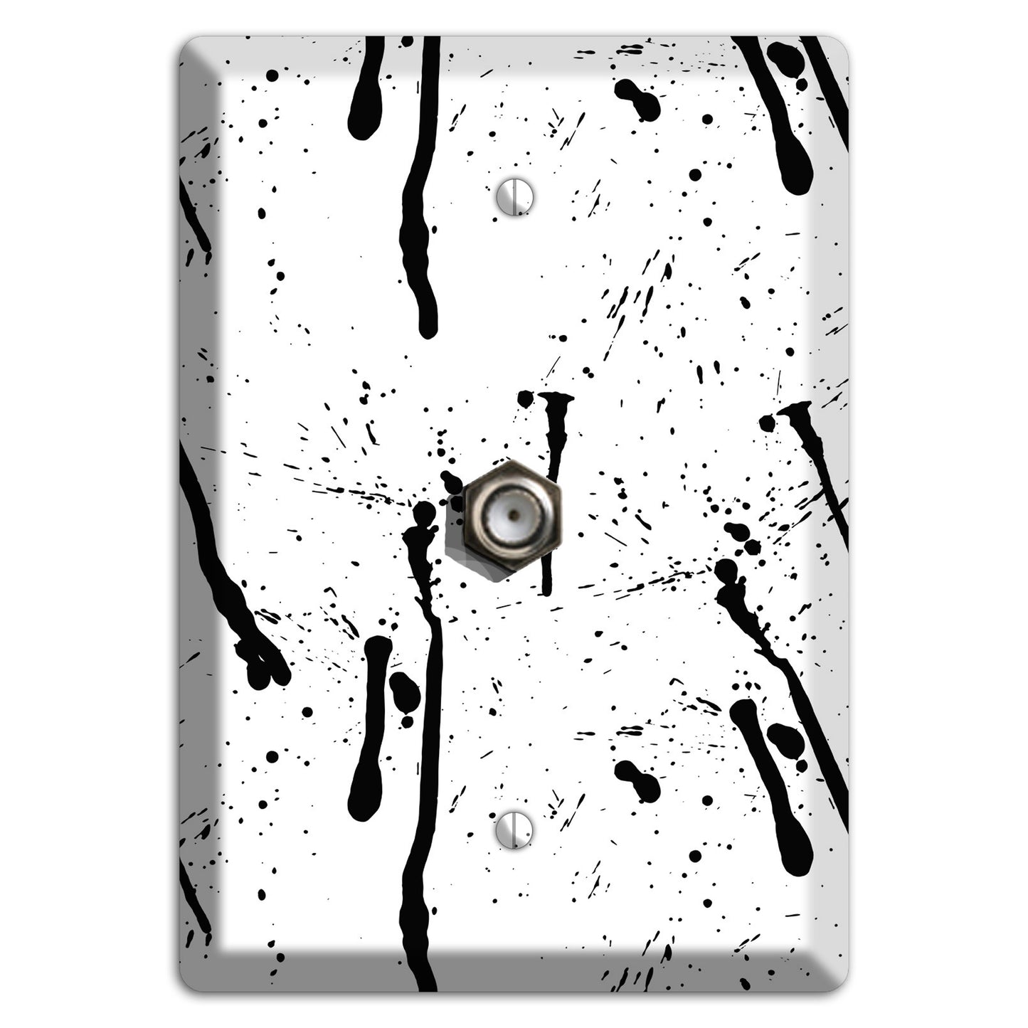 Ink Drips 4 Cable Wallplate