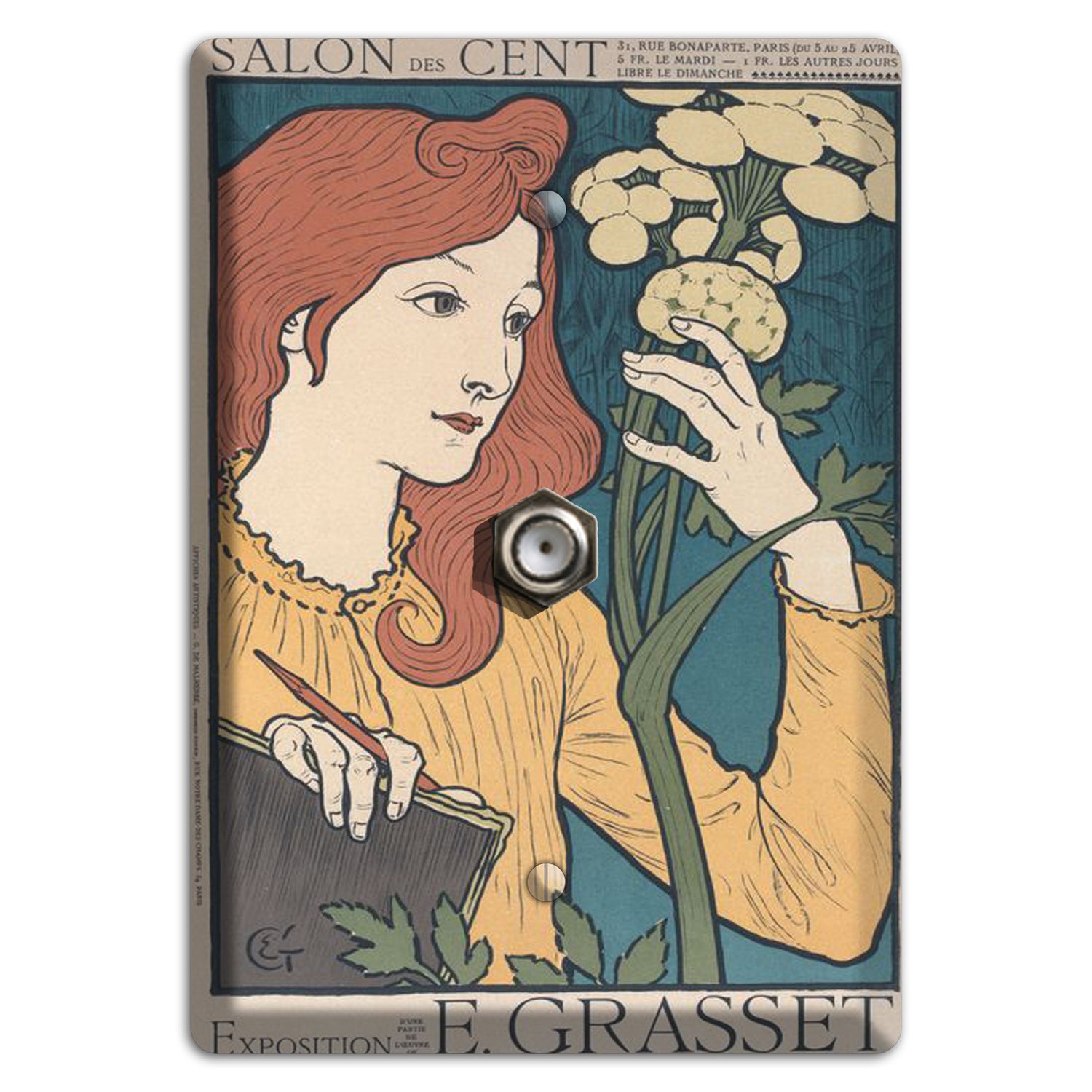 Salon des Cent Vintage Poster Cable Wallplate