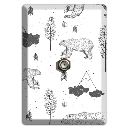 Wildlife Bear Cable Wallplate