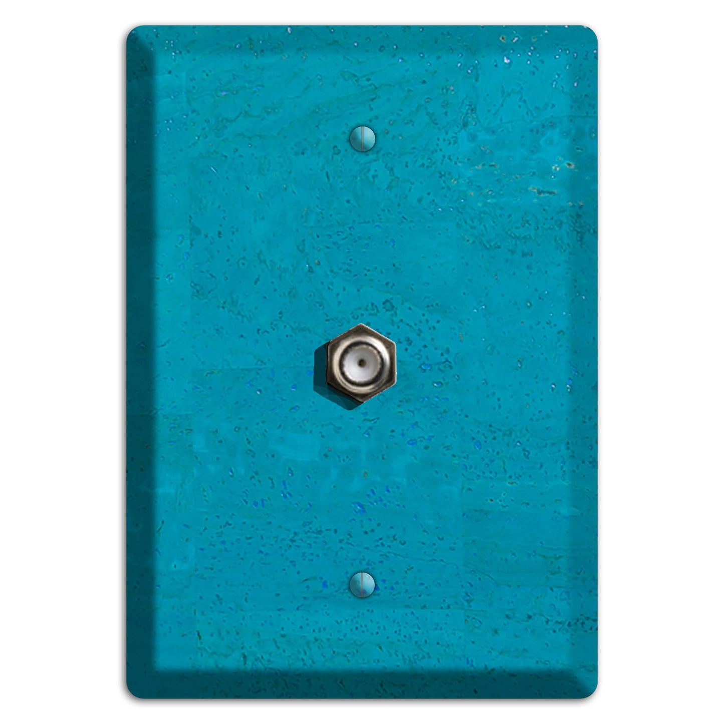 Bahama Blue Cork Cable Wallplate