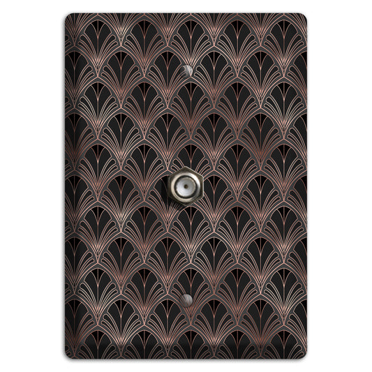 Black and Rose Deco Cable Wallplate