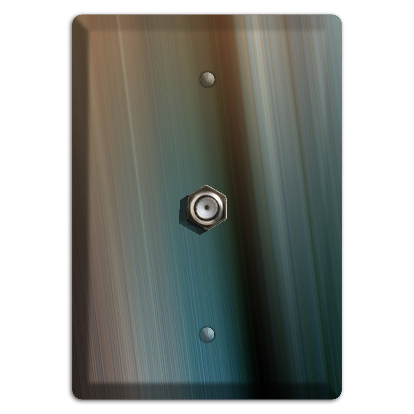 Brown and Blue Ray of Light Cable Wallplate