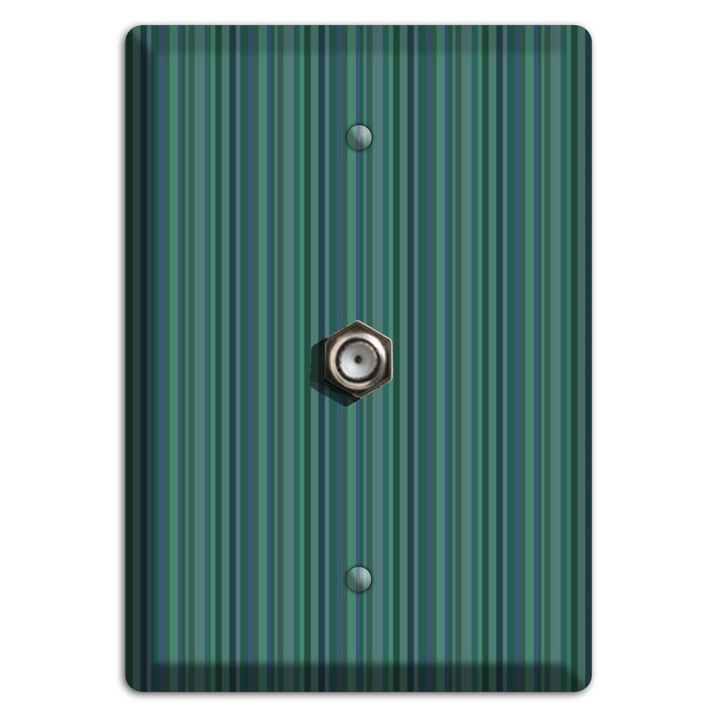 Multi Jade Vertical Stripes Cable Wallplate