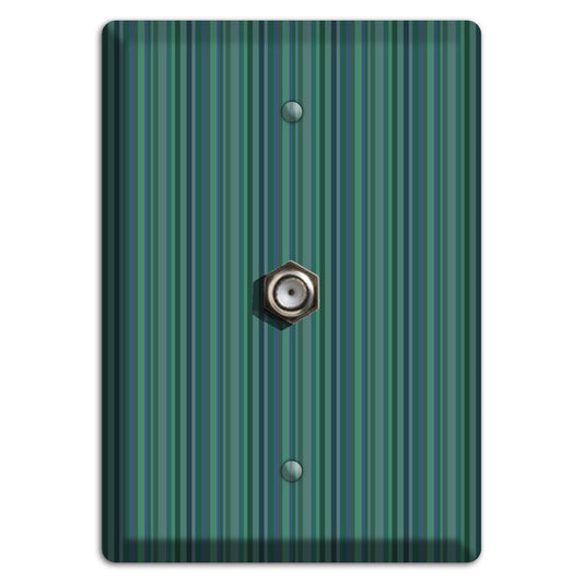 Multi Jade Vertical Stripes Cable Wallplate