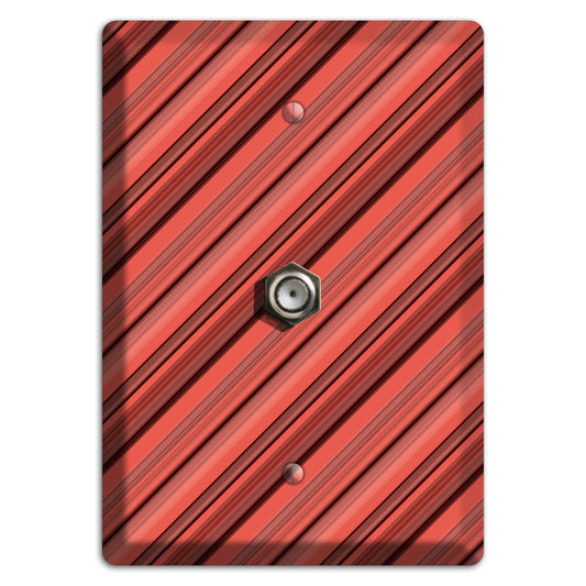 Red Stripes 2 Cable Wallplate