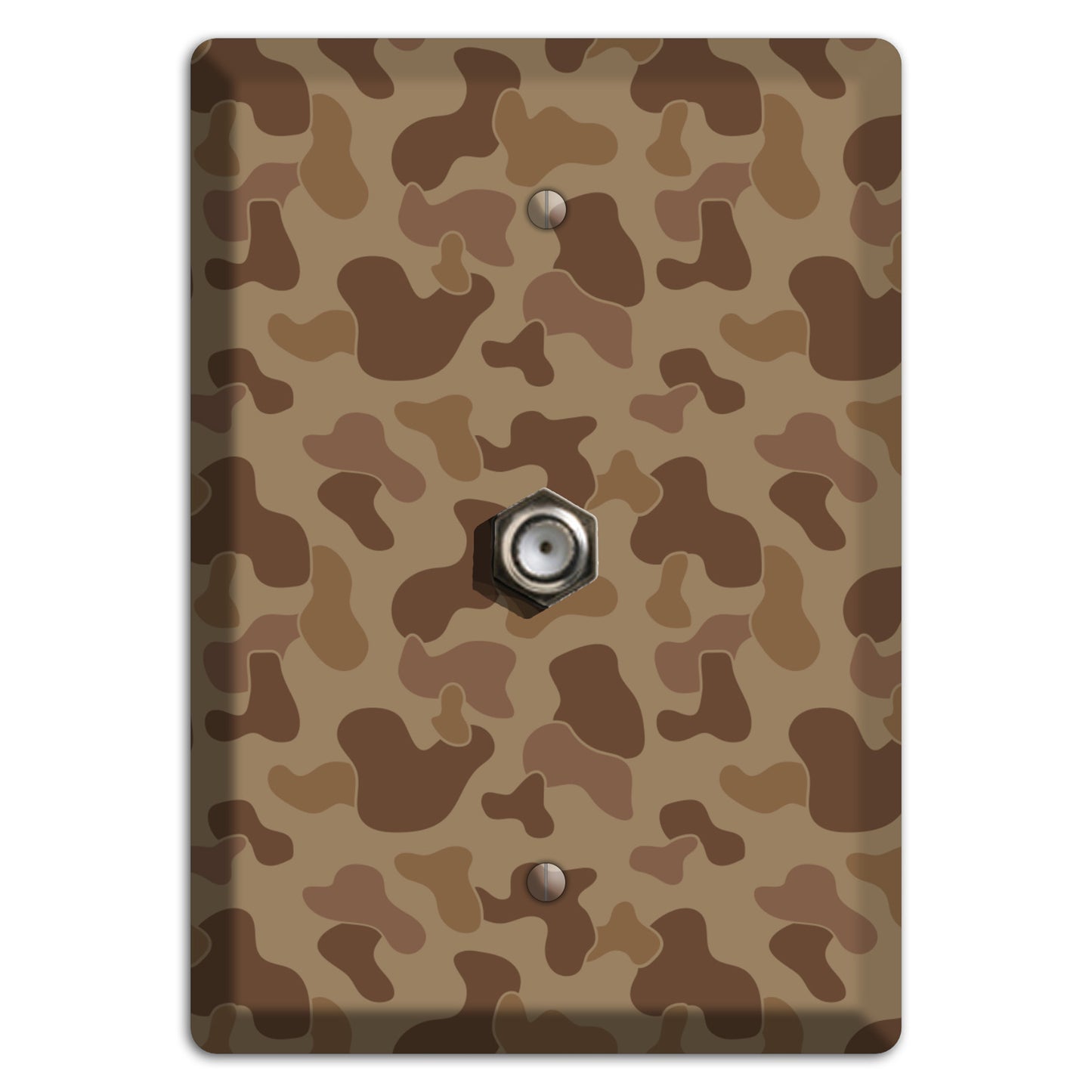 Jungle Brown Camo Cable Wallplate