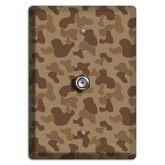 Jungle Brown Camo Cable Wallplate