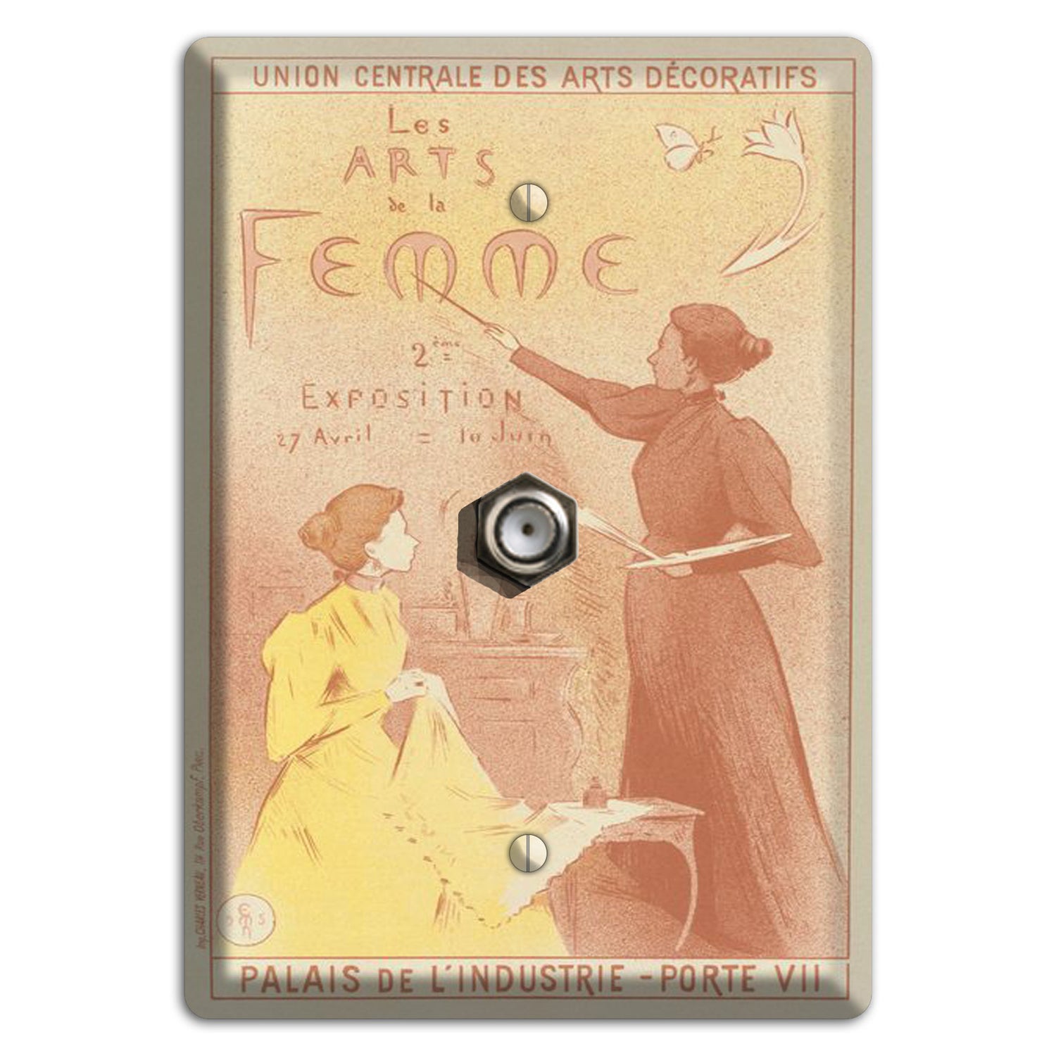 Arts de la Femme Vintage Poster Cable Wallplate