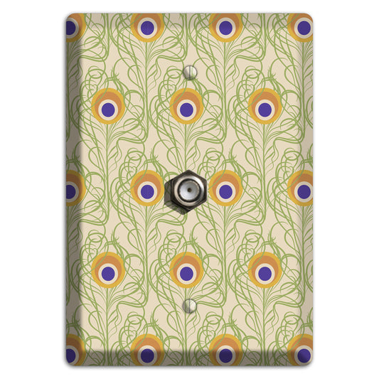 Nouveau Peacock Cable Wallplate