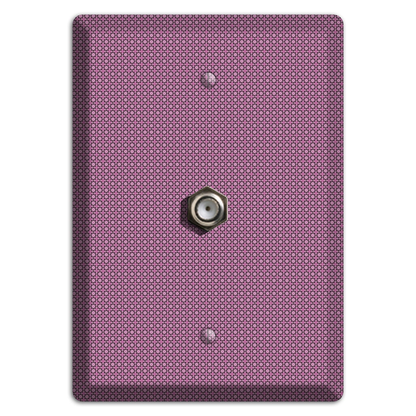 Multi Plum Tiled Tiny Foulard Cable Wallplate