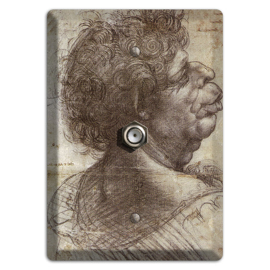 Da Vinci - A Grotosque Head Cable Wallplate