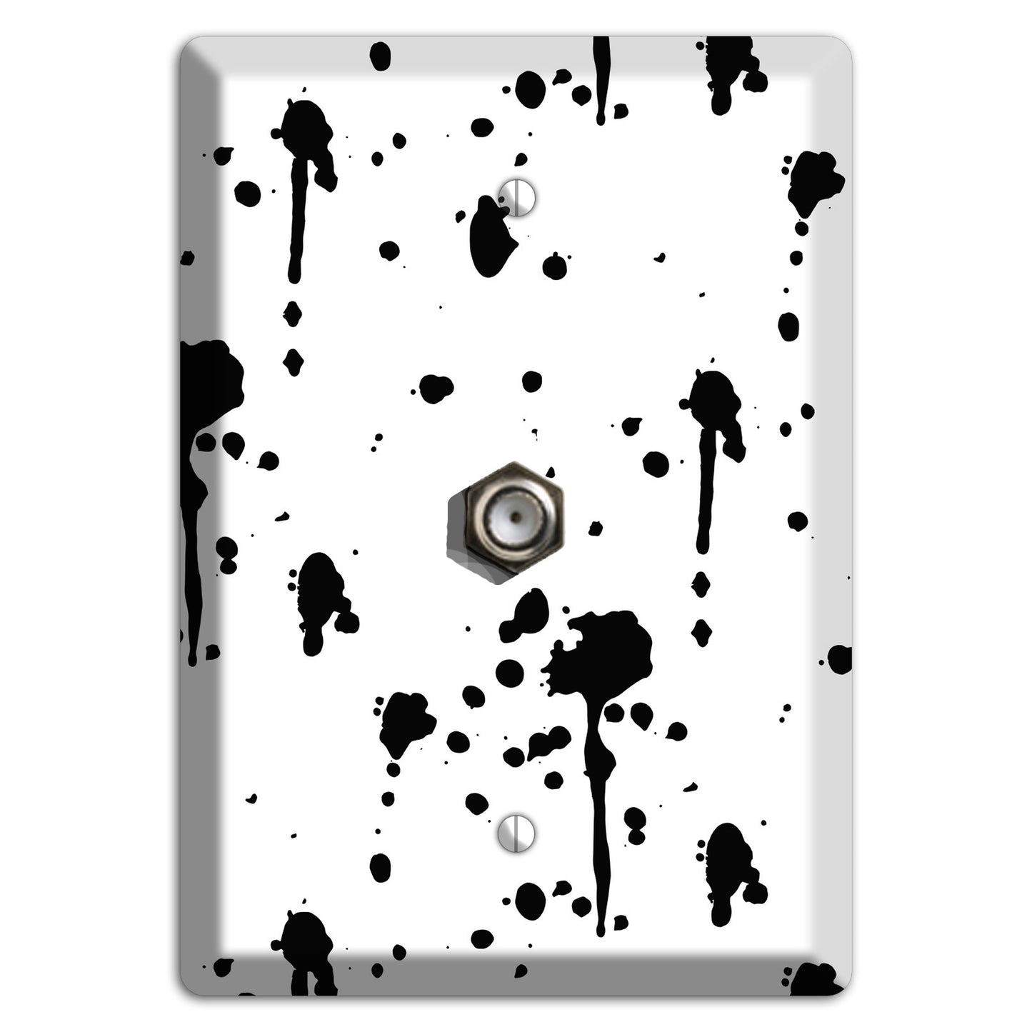 Ink Drips 1 Cable Wallplate