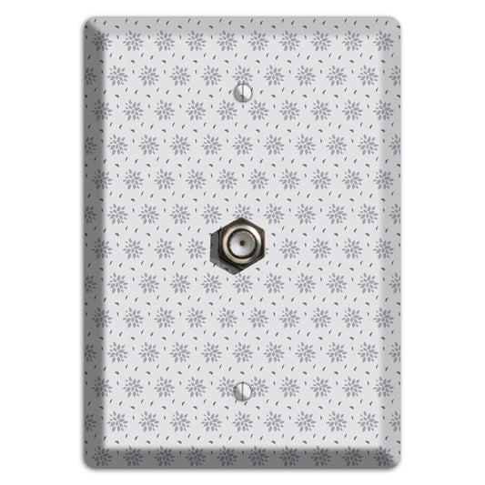 Multi Grey Calico Cable Wallplate