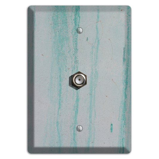 Green Stripes Concrete Cable Wallplate