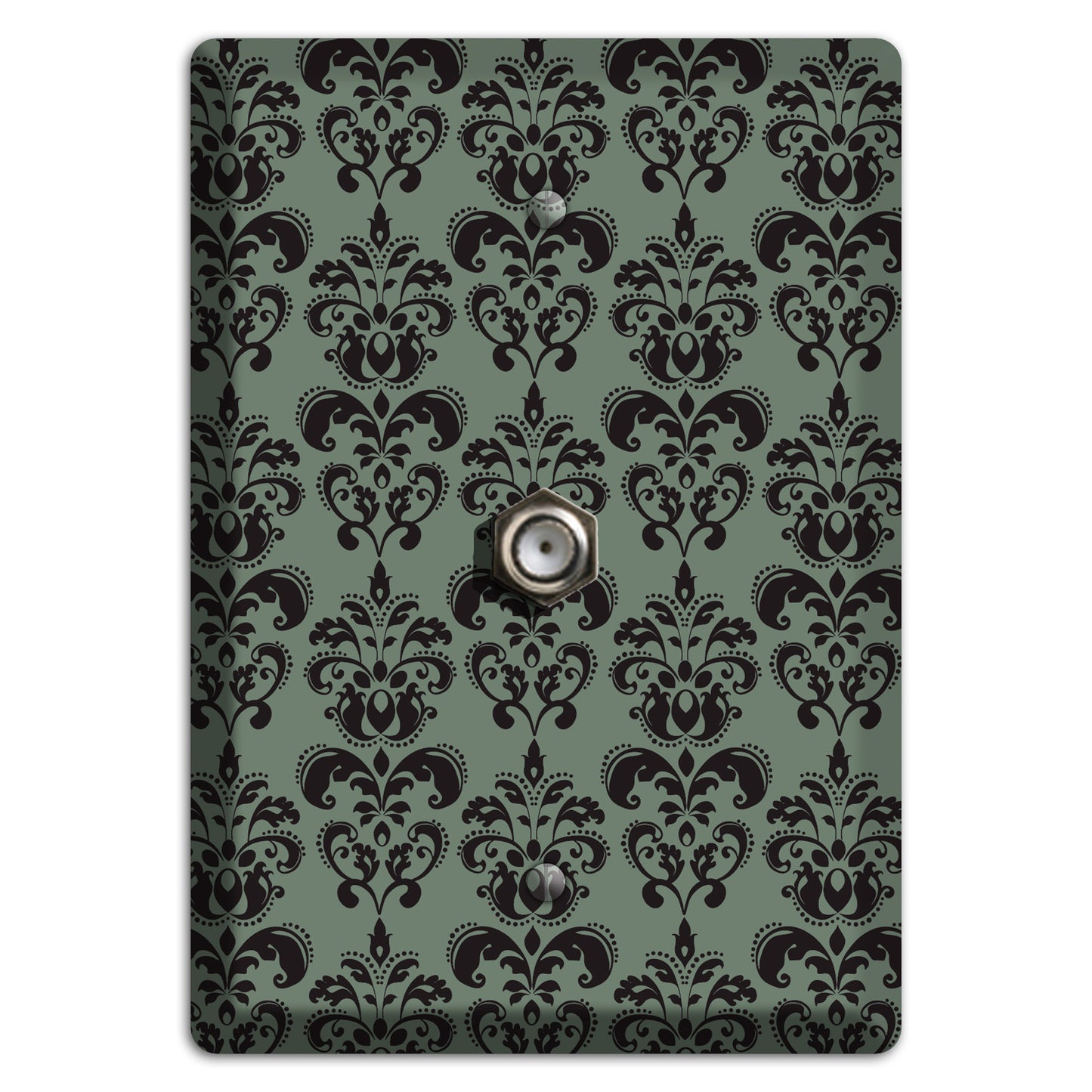 Moss Cartouche Half Drop Cable Wallplate