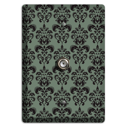 Moss Cartouche Half Drop Cable Wallplate