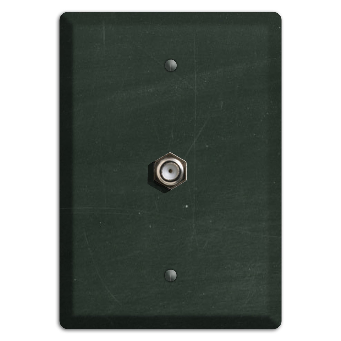 Chalk Black Cable Wallplate