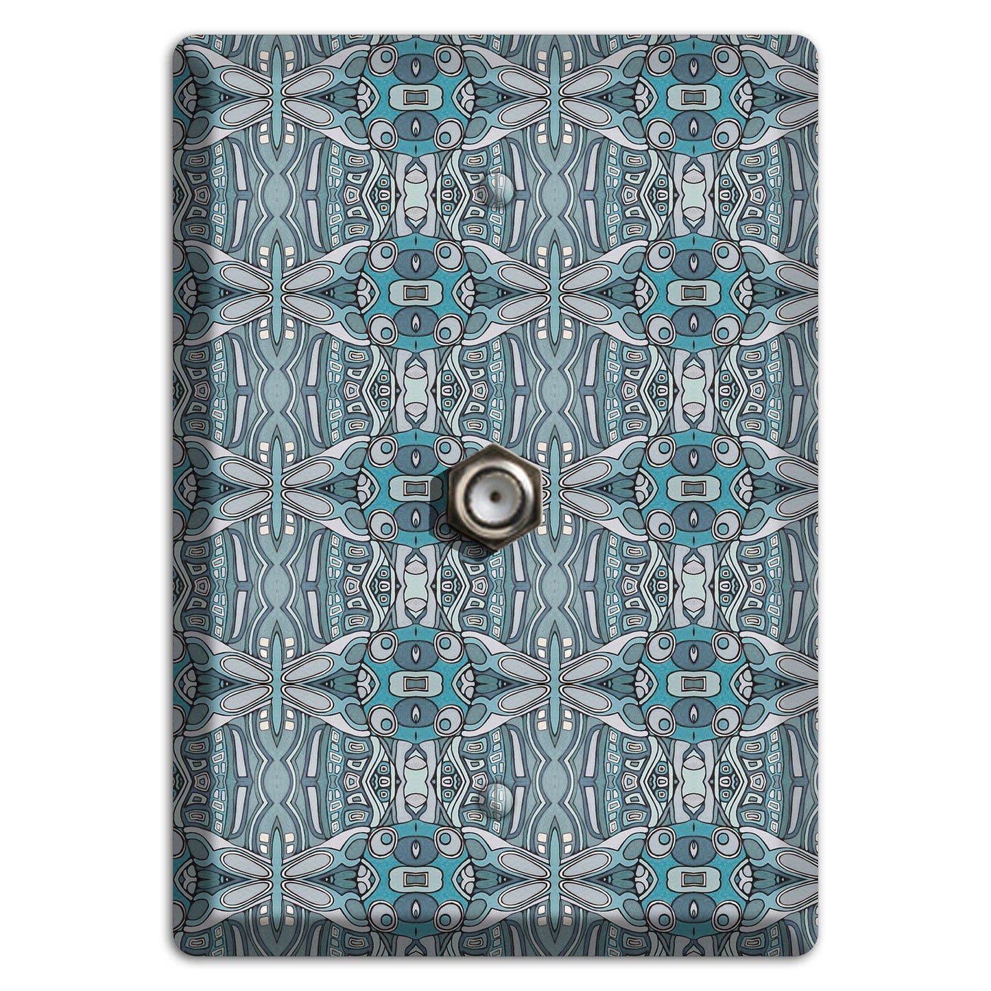 Blue Tapestry Cable Wallplate