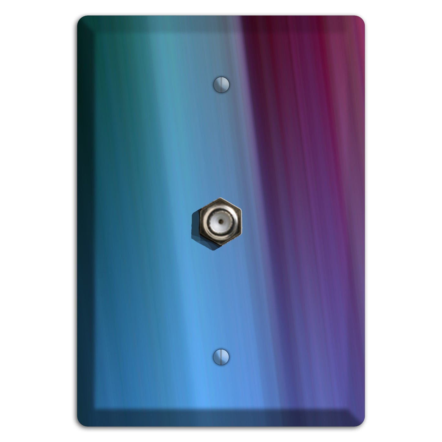 Blue and Purple Ray of Light Cable Wallplate