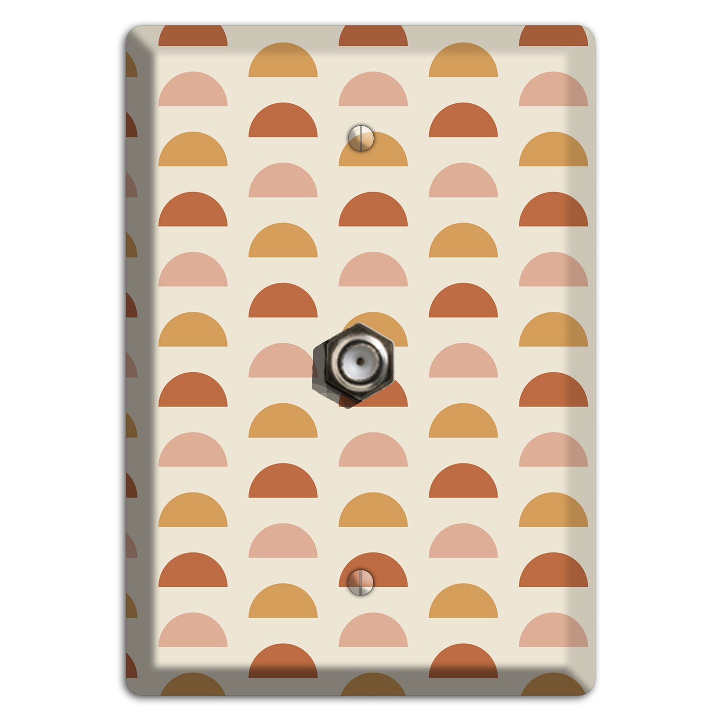 Peachy Half Moons Cable Wallplate