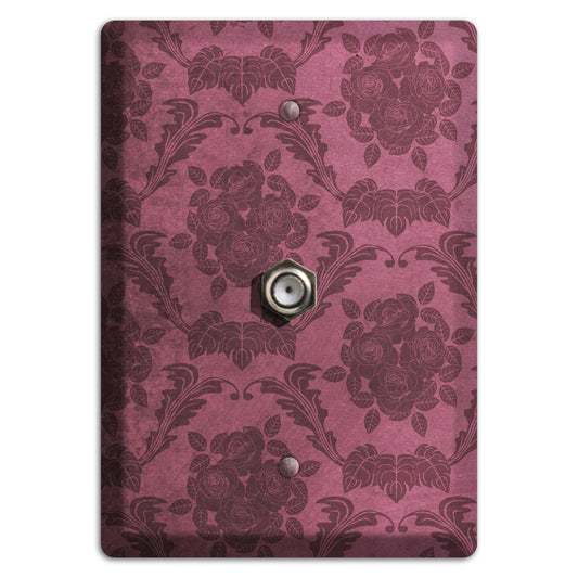 Turkish Rose Vintage Rose Damask Cable Wallplate