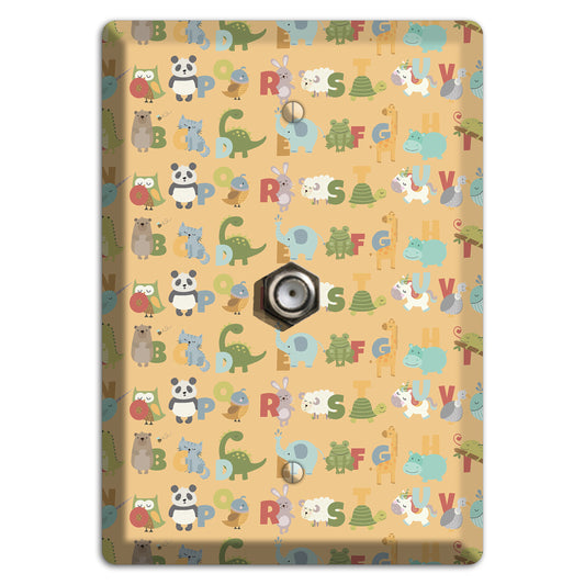 Animal Alphabet 1 Cable Wallplate