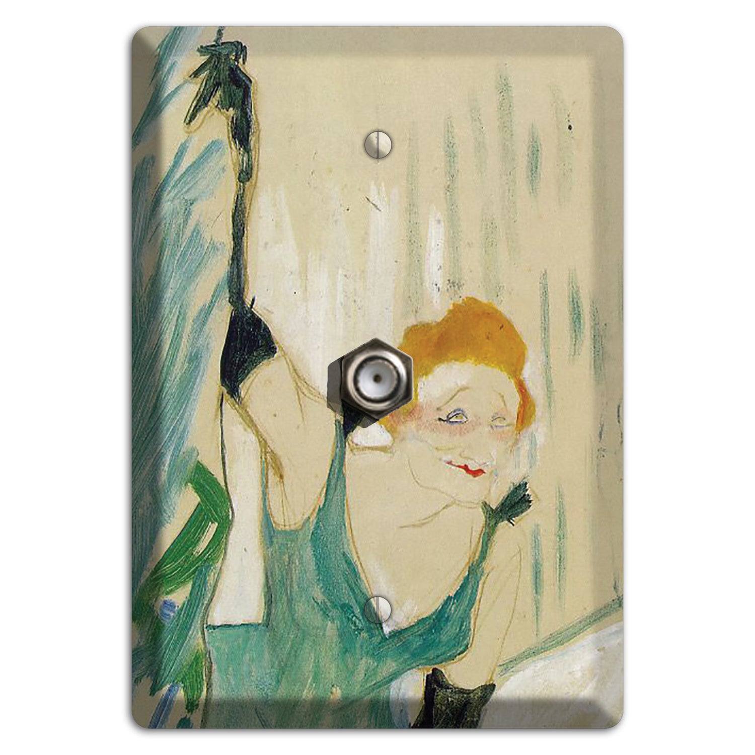 Toulouse-Lautrec 6 Cable Wallplate