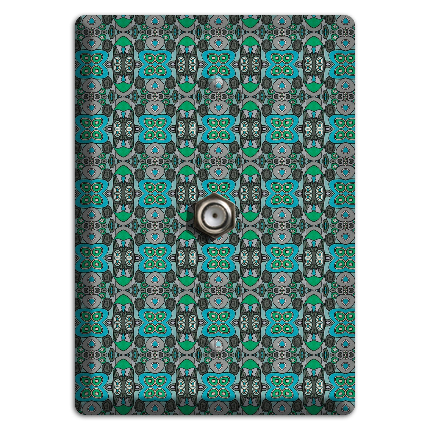 Green Tapestry Cable Wallplate