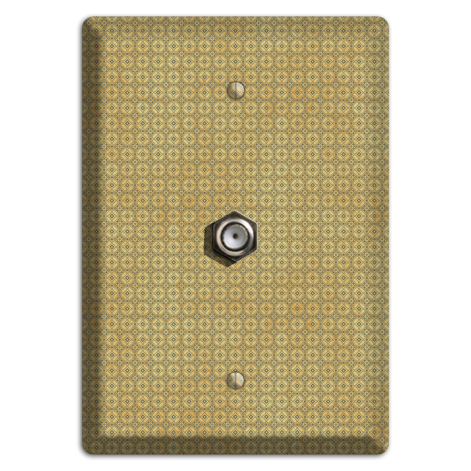 Multi Beige Arabesque Cable Wallplate