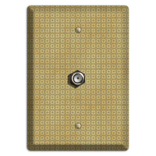 Multi Beige Arabesque Cable Wallplate