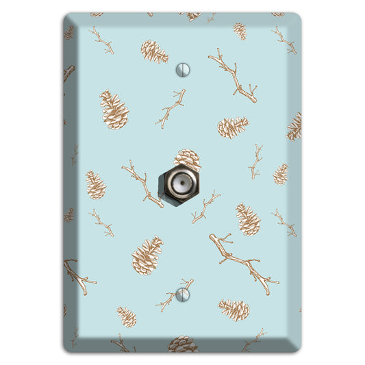 Wildlife Pinecones & Twigs Cable Wallplate