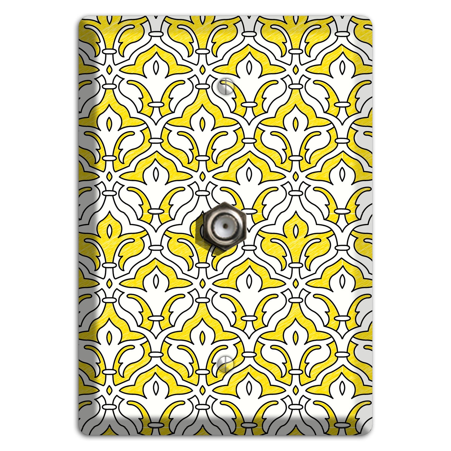 Yellow Scallop Tapestry Cable Wallplate