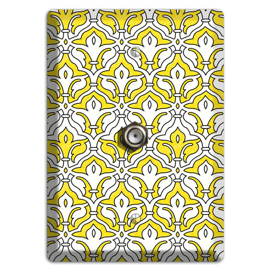 Yellow Scallop Tapestry Cable Wallplate