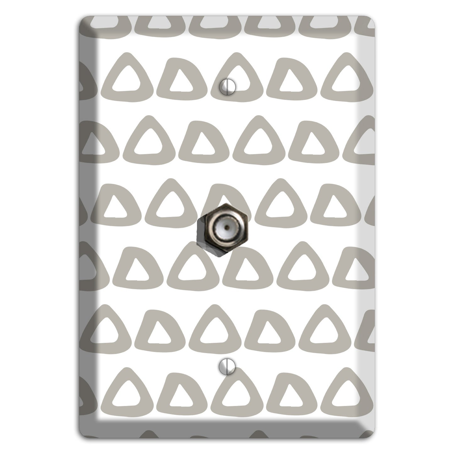 Simple Scandanavian Style H Cable Wallplate