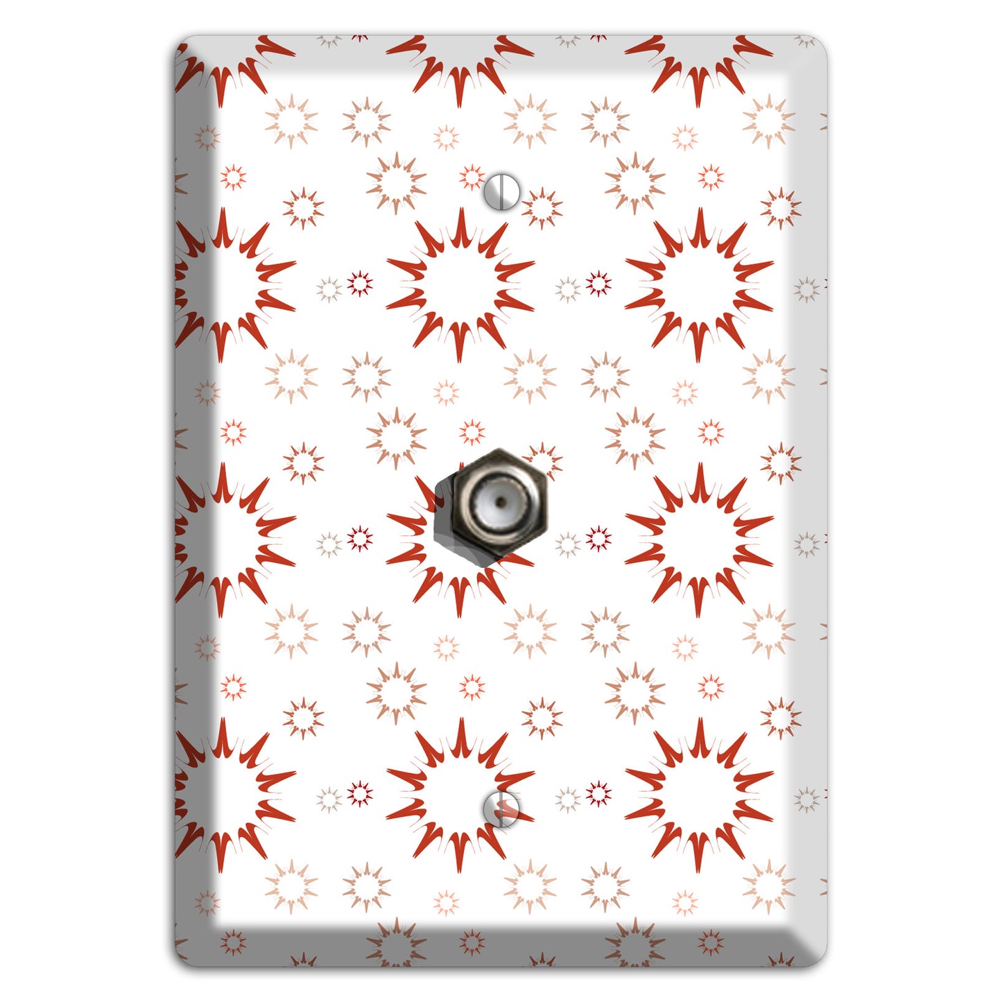 Maroon Retro Burst Cable Wallplate