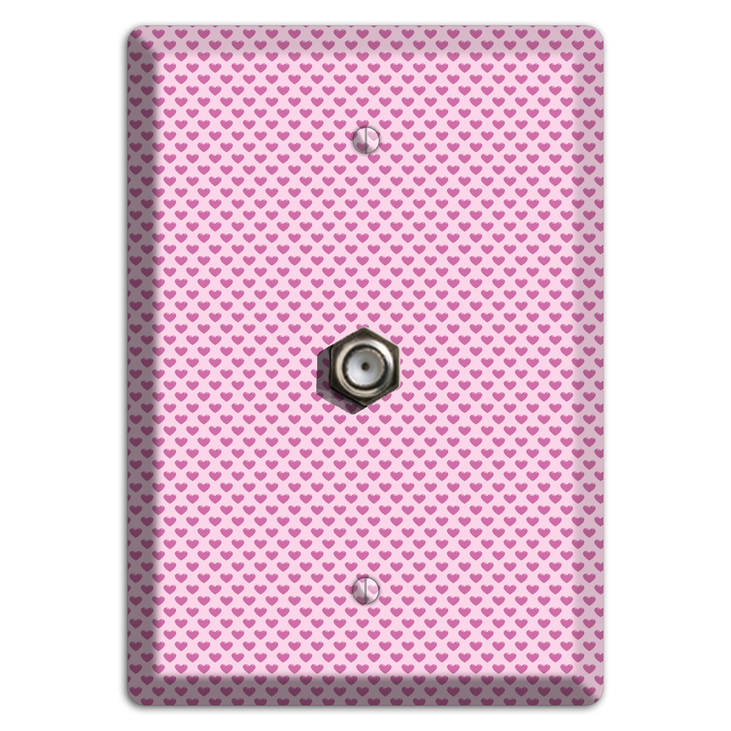 Pink Hearts Cable Wallplate